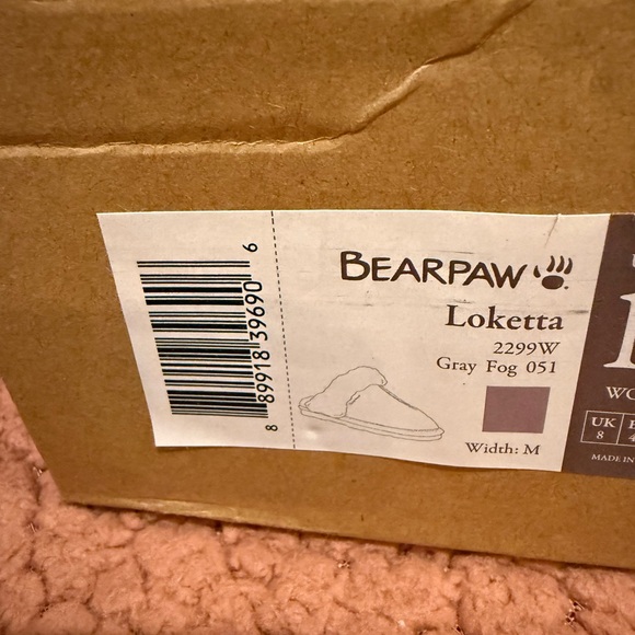 Bearpaw Loketta grey fog  Fur Lined Women’s Slippers Size  10 new - Picture 4 of 7